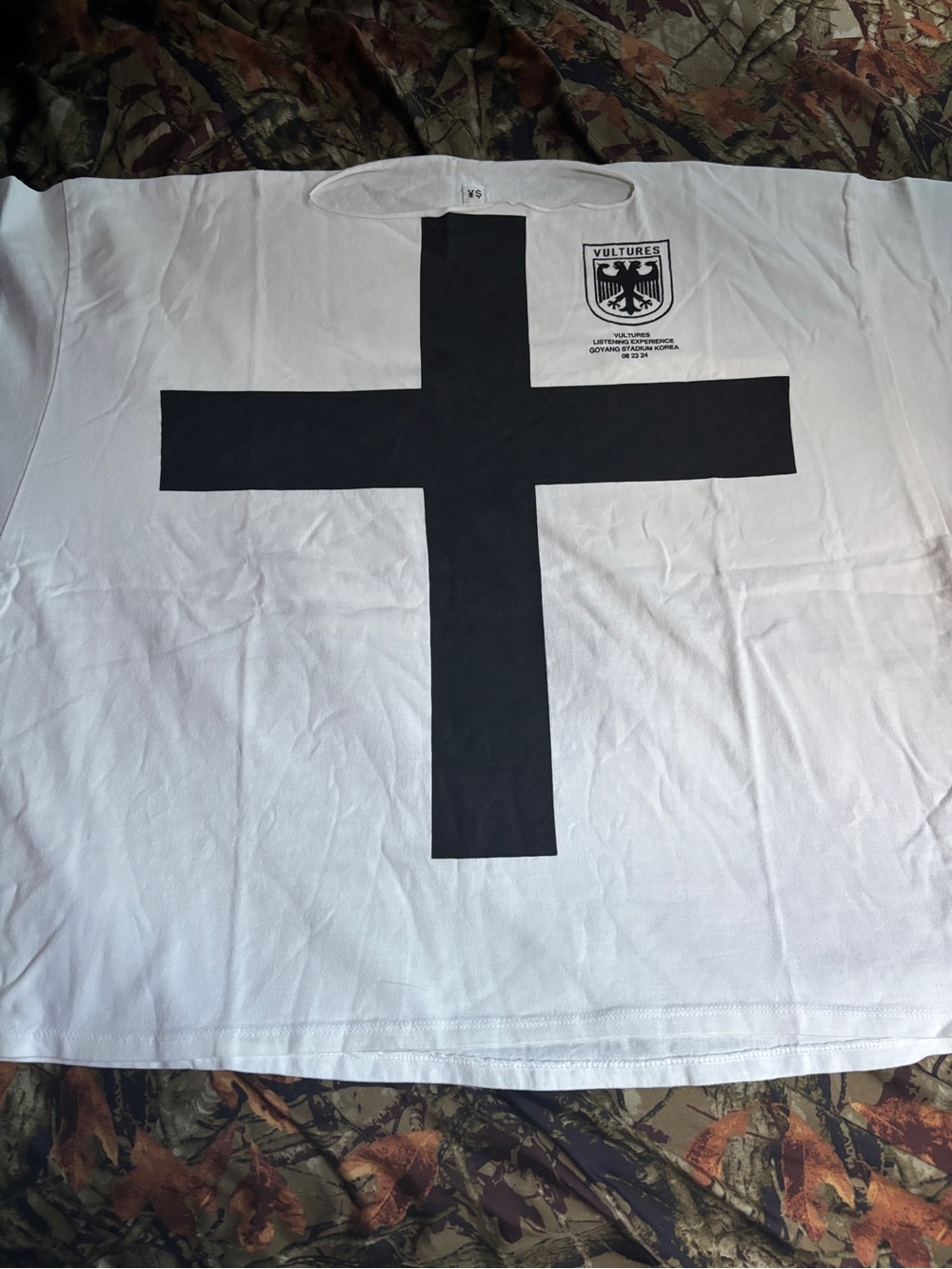 Vultures White Graphic Cross Men's Shirt